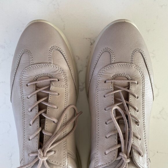 Ecco Soft 7 Casual Lo Cut Leather Lace Up Sneakers Neutral Soft Grey Sz 40 - Picture 7 of 13
